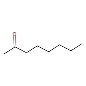 Structure of octan-2-one
