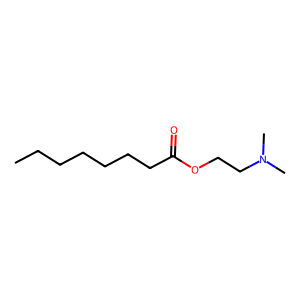 Structure of octanoic acid 2-dimethylaminoethyl ester