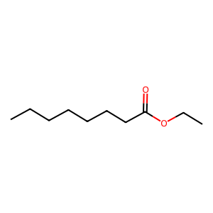 Structure of octanoic acid ethyl ester