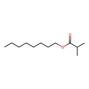 Structure of octyl isobutyrate