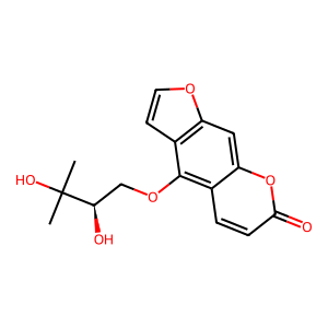 Structure of oxypeucedanin hydrate