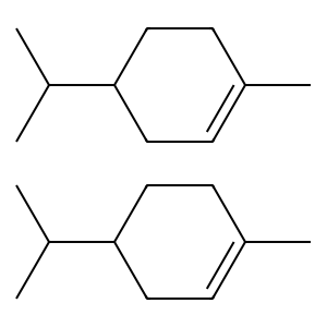 Structure of p-menth-1,5 dien-8-ol