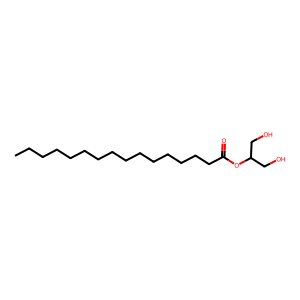 Structure of palmitic acid beta-monoglyceride