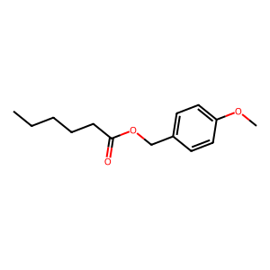 Structure of para-anisyl hexanoate