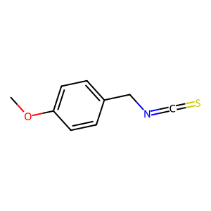Structure of para-methoxybenzylisothiocyanate