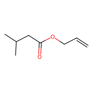 Structure of pent-4-en-1-yl 3-methylbutanoate