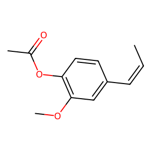 Structure of (z)-isoeugenyl acetate