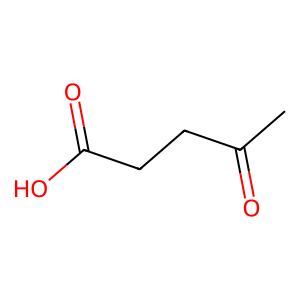 Structure of pentanoic acid, 4-oxo-