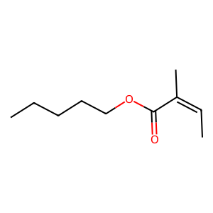 Structure of pentyl 2-methyl-2-butenoate