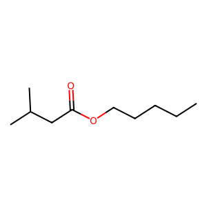 Structure of pentyl 3-methylbutyrate