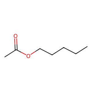 Structure of pentyl acetate
