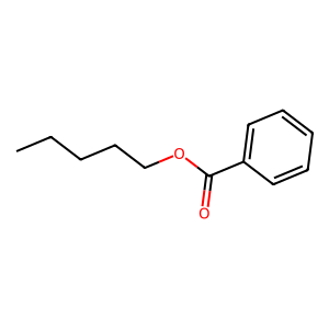 Structure of pentyl benzoate