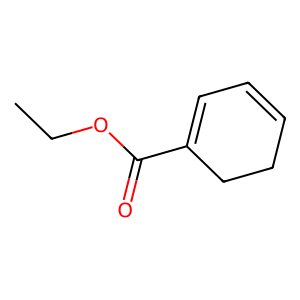 Structure of pentyl cyclohexa-1,3-diene