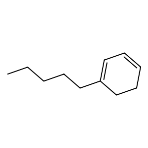 Structure of pentylcyclohexadiene