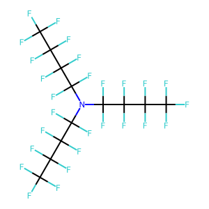 Structure of perfluorotributylamine