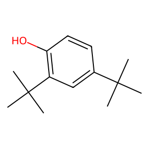 Structure of phenol,2,4-bis(1,1-dimethylethyl)-