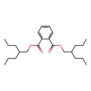 Structure of phthalic acid, di(2-propylpentyl) ester