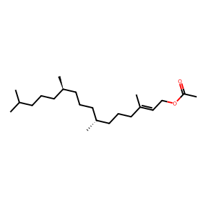 Structure of phytyl acetate
