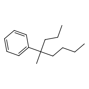 Structure of (1-methyl-1-propylpentyl)benzene