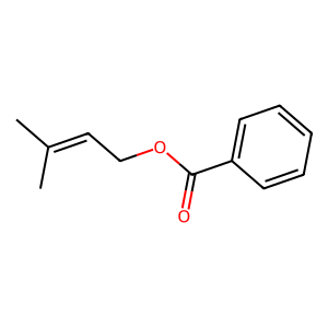 Structure of prenyl benzoate