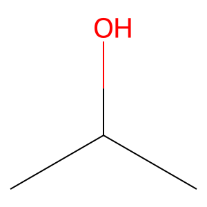Structure of propan-2-ol