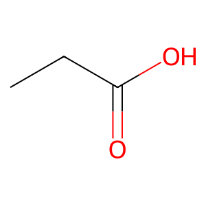 Structure of propanoic acid