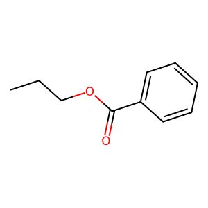 Structure of propyl benzoate