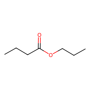 Structure of propyl butyrate