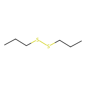 Structure of propyl disulfide