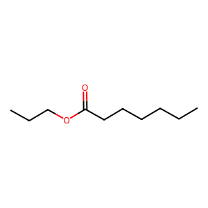 Structure of propyl heptanoate
