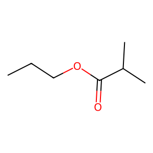 Structure of propyl isobutyrate
