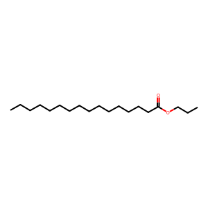 Structure of propyl palmitate