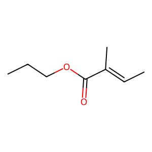 Structure of propyl tiglate