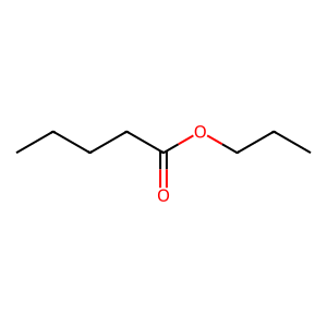Structure of propyl valerate