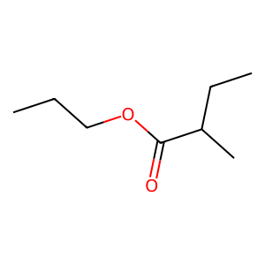 Structure of propyl-2-methyl butyrate