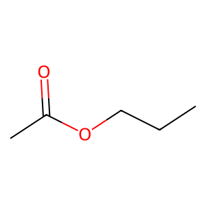 Structure of propylacetate