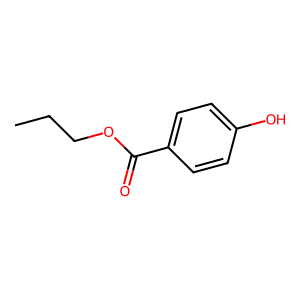 Structure of propylparaben