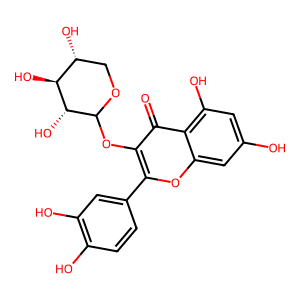 Structure of quercetin-rutinoside(rutin)