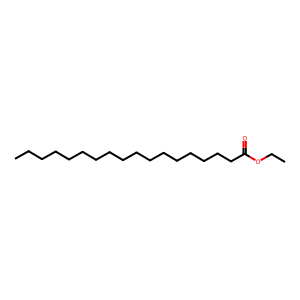 Structure of stearic acid, ethyl ester