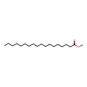 Structure of stearic acid, methyl ester