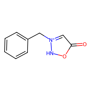 Structure of sydnone, 3-(phenylmethyl)-