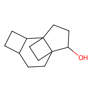 Structure of tertacyclo(6,3,2,o(2,5),o(1,8)tridecan-9-ol