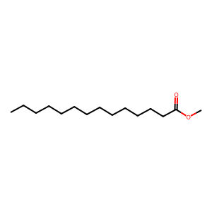 Structure of tetradecanoic acid (=myristic acid)