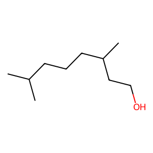 Structure of tetrahydrogeraniol