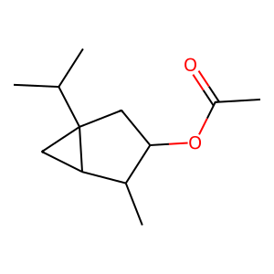 Structure of thujyl acetate-3