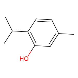 Structure of thymol