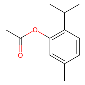 Structure of thymol-acetate