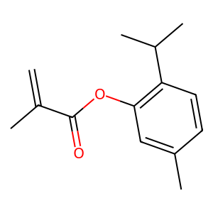 Structure of thymyl methacrylate