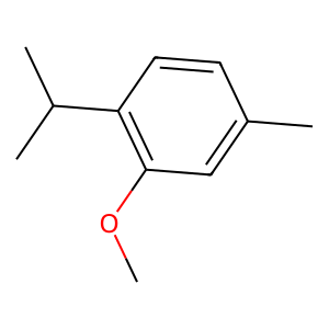 Structure of thymyl methyl ether
