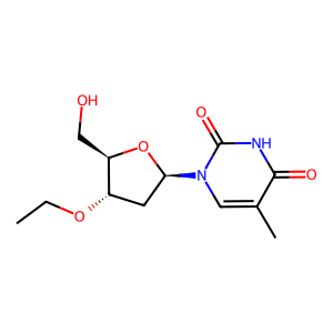 Structure of thymylmethl ether